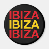 Aimant Drapeau espagnol IBIZA (Devant)