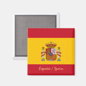 Aimant Drapeau espagnol & Voyage Espagne, vacances /sport (Recto/Verso)
