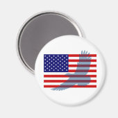 Aimant Drapeau et aigle patriotique (Recto/Verso)
