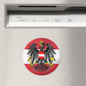 Aimant Drapeau et armoiries de l'Autriche (In Situ (Lave-vaisselle))
