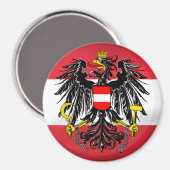 Aimant Drapeau et armoiries de l'Autriche (Recto/Verso)