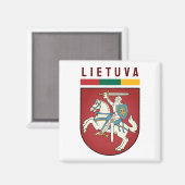 Aimant Drapeau et armoiries de Lituanie (Recto/Verso)