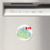 Aimant Drapeau et carte canadiens (In Situ (Lave-vaisselle))