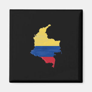 Aimant Drapeau et carte de la Colombie