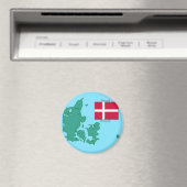 Aimant Drapeau et carte du Danemark (In Situ (Lave-vaisselle))