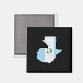 Aimant Drapeau et carte du Guatemala (Recto/Verso)