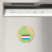 Aimant Drapeau et carte du Luxembourg (In Situ (Lave-vaisselle))
