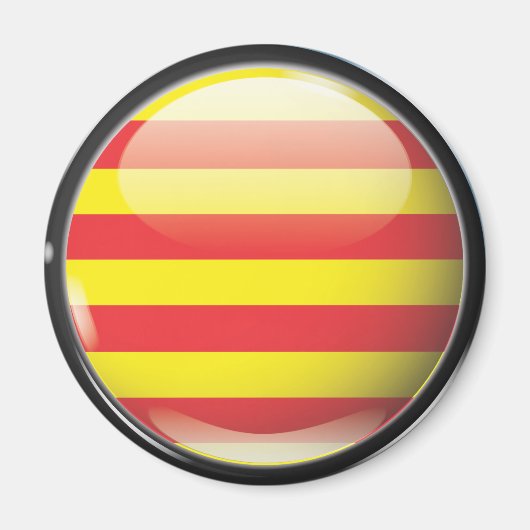 Aimant Drapeau et escudo de Catalogne (Devant)