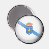 Aimant Drapeau et escudo de la Galice (Recto/Verso)