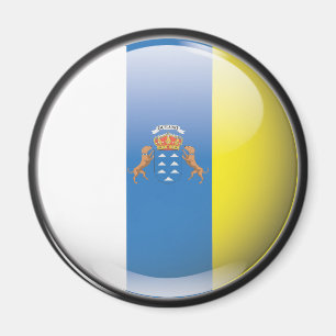 Aimant Drapeau et escudo des Iles Canaries