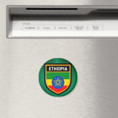 Aimant Drapeau Éthiopie (In Situ (Lave-vaisselle))