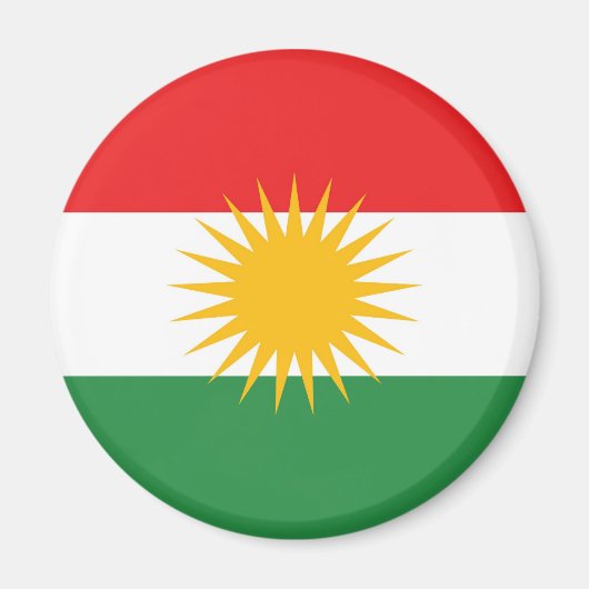 Aimant Drapeau ethnique du Kurdistan (Devant)
