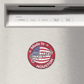 Aimant Drapeau Fabriqué à Houston Texas Stars and Stripes (In Situ (Lave-vaisselle))