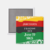 Aimant Drapeau fantaisiste de la fête de la Liberté du 17 (Recto/Verso)