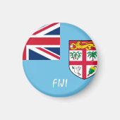 Aimant Drapeau fidjien & Océanie - Amateurs de voyages/sp (Devant)