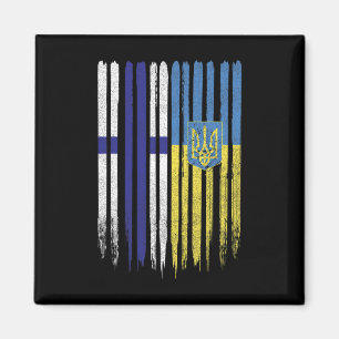 Aimant Drapeau finlandais ukrainien Finlande Ukraine