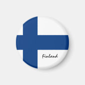 Aimant Drapeau finlandais & vacances finlandaises, fans d (Devant)
