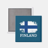Aimant Drapeau Finlande (Recto/Verso)