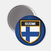 Aimant Drapeau Finlande (Recto/Verso)