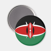 Aimant drapeau fish-eye Kenya (Recto/Verso)