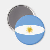 Aimant Drapeau Fisheye Argentine (Recto/Verso)