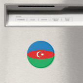 Aimant drapeau fisheye Azerbaïdjan (In Situ (Lave-vaisselle))