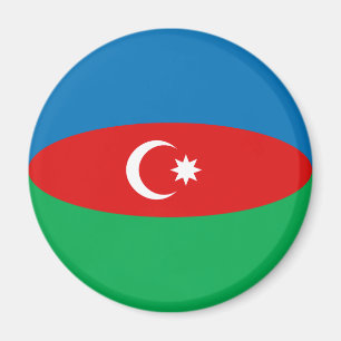 Aimant drapeau fisheye Azerbaïdjan