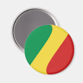 Aimant Drapeau Fisheye Congo-Brazzaville (Recto/Verso)