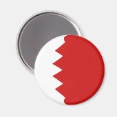 Aimant drapeau fisheye de Bahreïn (Recto/Verso)