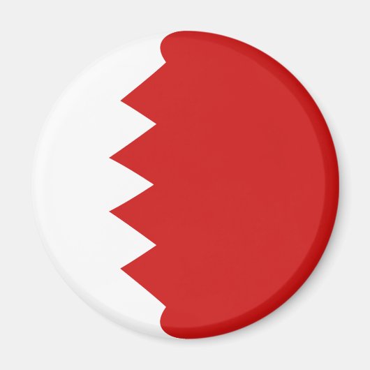 Aimant drapeau fisheye de Bahreïn (Devant)