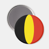 Aimant Drapeau Fisheye de Belgique (Recto/Verso)