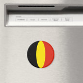 Aimant Drapeau Fisheye de Belgique (In Situ (Lave-vaisselle))