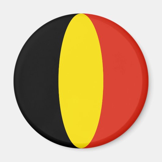 Aimant Drapeau Fisheye de Belgique (Devant)