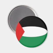 Aimant Drapeau Fisheye de la Palestine (Recto/Verso)