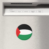 Aimant Drapeau Fisheye de la Palestine (In Situ (Lave-vaisselle))
