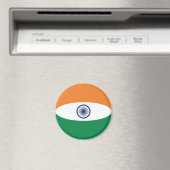 Aimant drapeau fisheye de l'Inde (In Situ (Lave-vaisselle))