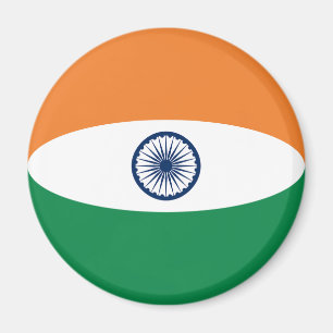 Aimant drapeau fisheye de l'Inde