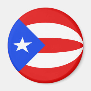 Aimant drapeau fisheye de Porto Rico