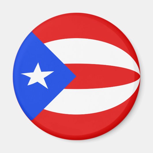 Aimant drapeau fisheye de Porto Rico (Devant)