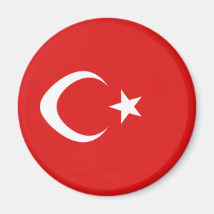Aimant drapeau fisheye de Turquie