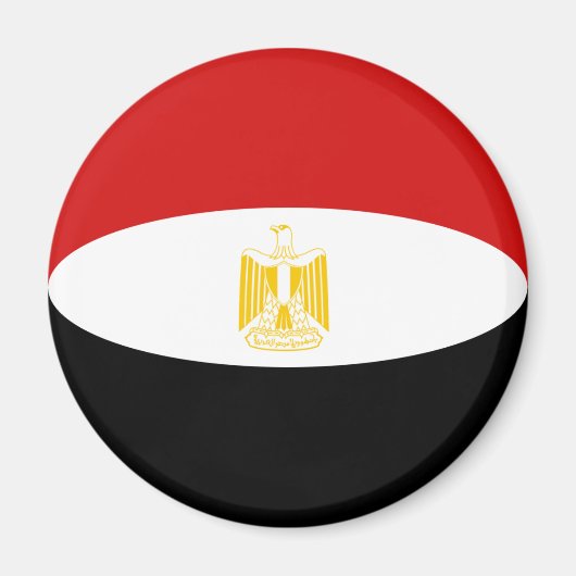 Aimant Drapeau Fisheye d'Égypte (Devant)