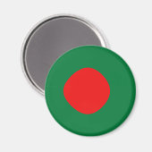 Aimant drapeau fisheye du Bangladesh (Recto/Verso)