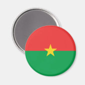 Aimant drapeau fisheye du Burkina Faso (Recto/Verso)