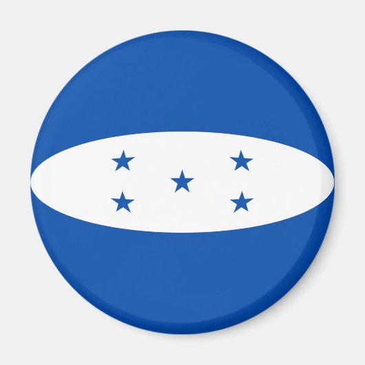 Aimant drapeau fisheye du Honduras (Devant)