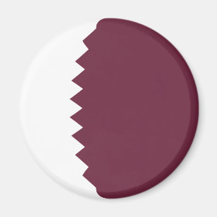 Aimant drapeau fisheye du Qatar
