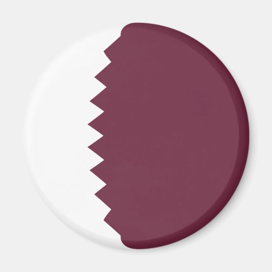 Aimant drapeau fisheye du Qatar (Devant)