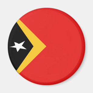 Aimant drapeau fisheye du Timor oriental