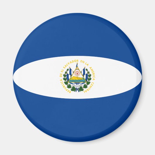 Aimant drapeau fisheye El Salvador (Devant)