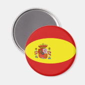 Aimant Drapeau Fisheye Espagne (Recto/Verso)