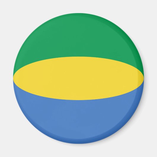 Aimant Drapeau Fisheye Gabon (Devant)